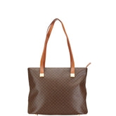 セリーヌ マカダム トートバッグ ブラウン PVC レザー レディース CELINE 【中古】